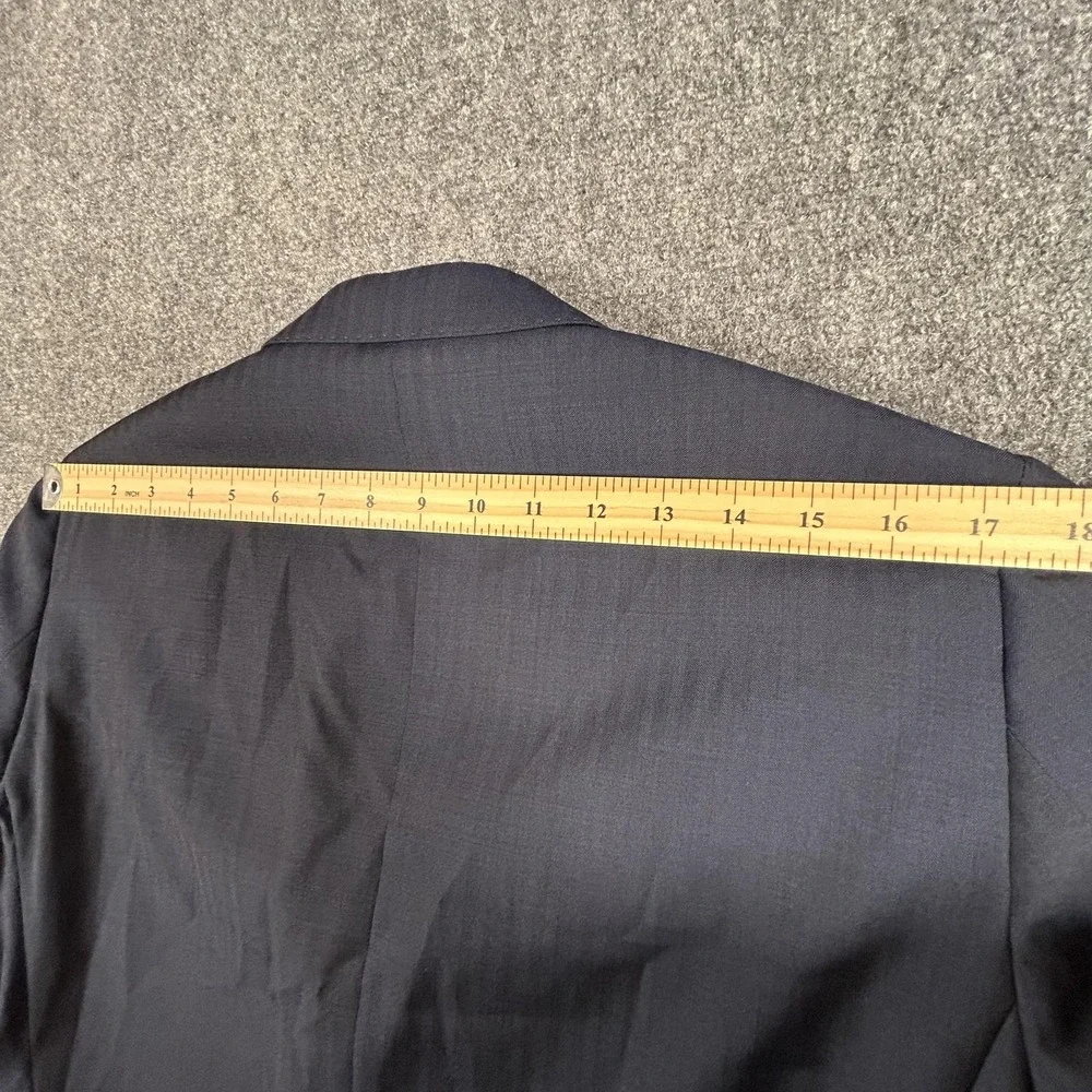 Tiglio Luxe Blazer Mens 40R Navy Blue Wool‎ Slim Fit Fine Italian Cloth Jacket